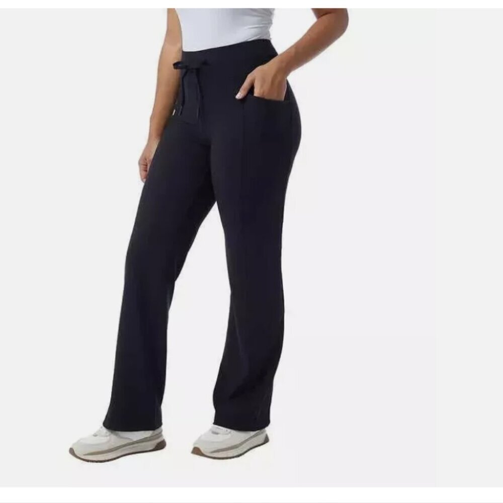32 Degrees Wide Leg Pants Woman - Ribbed Semi-Flare Pant - Yoga Pants for Women